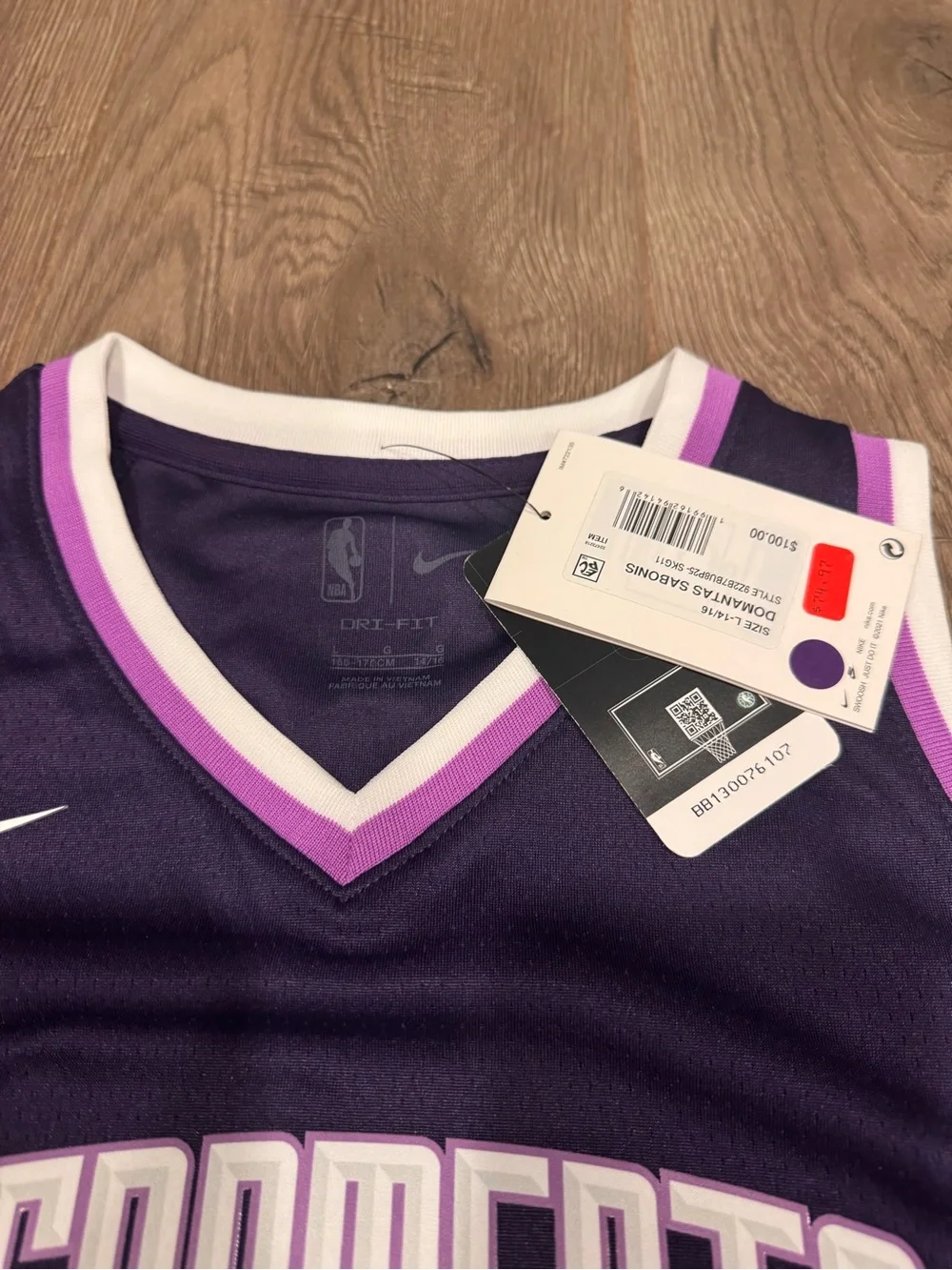 Nike Sacramento Kings Domantas Sabonis #11 NBA Basketball Jersey Youth L 14/16